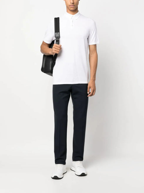 short-sleeved cotton polo shirt
